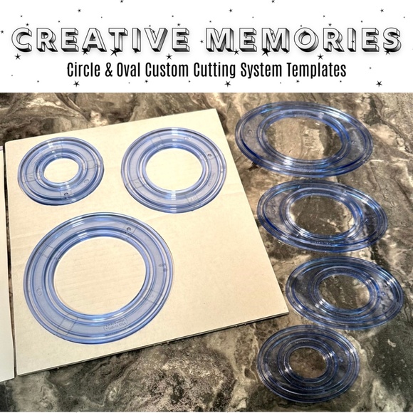 CREATIVE MEMORIES Custom Cutting Patterns Oval & Circle Sets EUC - Picture 1 of 9